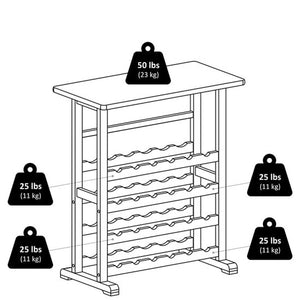 24-Bottle Wine Rack with Glass Rack_9