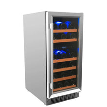 Load image into Gallery viewer, Smith and Hanks 32 Bottle Dual Zone Wine Cooler, Stainless Steel Door Trim