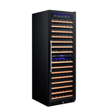 Load image into Gallery viewer, Smith and Hanks 166 Bottle Dual Zone Wine Cooler, Smoked Black Glass Door