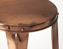 Load image into Gallery viewer, Rustic Copper Backless Bar Stool