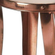 Load image into Gallery viewer, Rustic Copper Backless Bar Stool