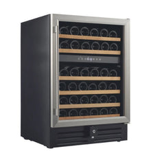 Load image into Gallery viewer, Smith and Hanks 46 Bottle Dual Zone Wine Cooler with Stainless Steel Door Trim