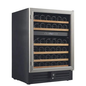 Smith and Hanks 46 Bottle Dual Zone Wine Cooler with Stainless Steel Door Trim