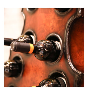 Wooden Violin Shaped Wine Rack-10 Bottle Decorative Wine Holder_4