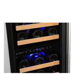 Smith and Hanks 32 Bottle Dual Zone Wine Cooler, Stainless Steel Door Trim