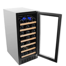 Load image into Gallery viewer, Smith and Hanks 34 Bottle Single Zone Wine Cooler, Stainless Steel Door Trim