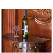 Load image into Gallery viewer, Wooden Wine Barrel Console Bar End Table Lockable Cabinet_4