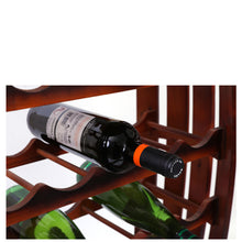 Load image into Gallery viewer, Rustic Barrel Shaped Wooden Wine Rack for 23 Bottles