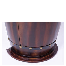 Load image into Gallery viewer, Wooden Wine Barrel Console Bar End Table Lockable Cabinet_6