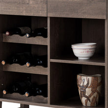 Load image into Gallery viewer, Stylish Wooden Wine Cabinet With Sled Legs And Spacious Storage, Brown - BM196199