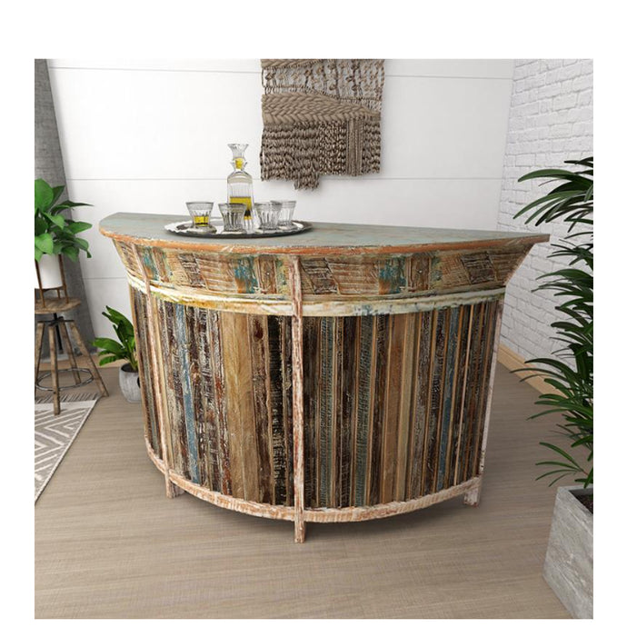 Coupon Code Available - Semi Circular Wine & Liquor Storage from Reclaimed Wood