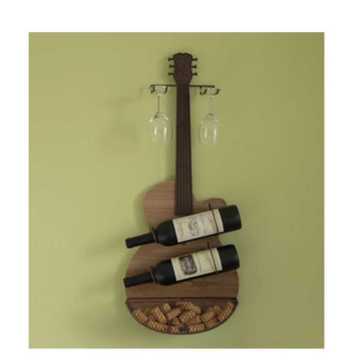 Guitar Shaped Wine Rack