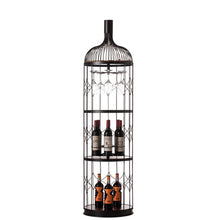 Load image into Gallery viewer, Creative Bottle Shaped Black Wine Holder Rack Holder for Dining Room, Office, and Entryway