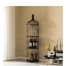 Load image into Gallery viewer, Creative Bottle Shaped Black Wine Holder Rack Holder for Dining Room, Office, and Entryway