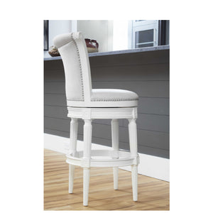 Modern Farmhouse White Swivel Bar Stool