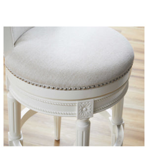 Modern Farmhouse White Swivel Bar Stool