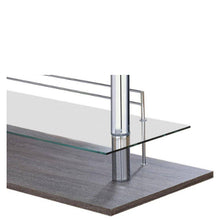 Load image into Gallery viewer, Radiant Rectangular Bar Table With 2 Shelves And Wine Holder, Gray - BM158033