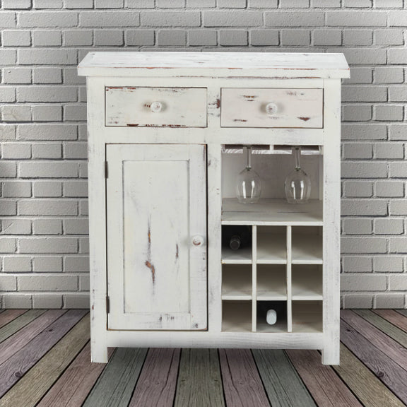 Rustic White Wine Cabinet – Primo Products