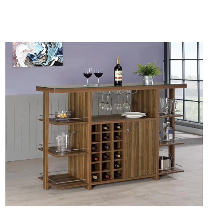 Sturdy Modern Bar Unit With Wine Bottle Storage - BM158064