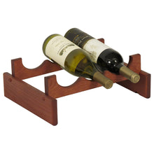 Load image into Gallery viewer, Solid Oak 3 Bottle Wine Rack (4 Colors)