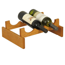 Load image into Gallery viewer, Solid Oak 3 Bottle Wine Rack (4 Colors)