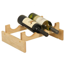 Load image into Gallery viewer, Solid Oak 3 Bottle Wine Rack (4 Colors)