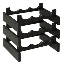 Load image into Gallery viewer, Solid Oak 9 Bottle Wine Rack (4 Colors)