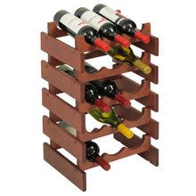 Load image into Gallery viewer, Solid Oak 15 Bottle Wine Rack (4 Colors)