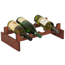 Load image into Gallery viewer, Solid Oak 4 Bottle Wine Rack (4 Colors)