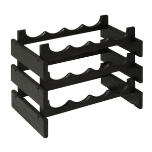 Solid Oak 12 Bottle Wine Rack (4 Colors)