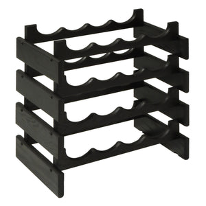 Solid Oak 16 Bottle Wine Rack - in 4 Colors