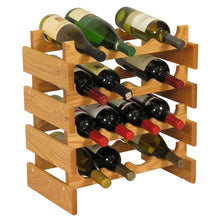 Load image into Gallery viewer, Solid Oak 16 Bottle Wine Rack - in 4 Colors