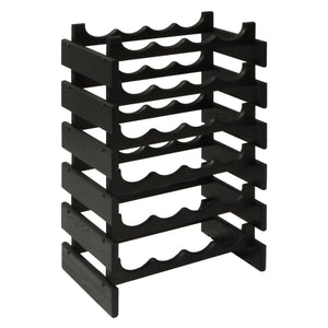 Solid Oak 24 Bottle Wine Rack (4 Colors)