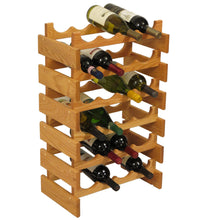 Load image into Gallery viewer, Solid Oak 24 Bottle Wine Rack (4 Colors)