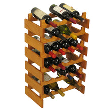 Load image into Gallery viewer, Solid Oak 24 Bottle Wine Rack (4 Colors)