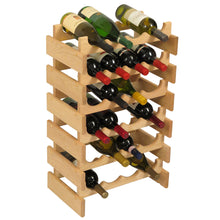 Load image into Gallery viewer, Solid Oak 24 Bottle Wine Rack (4 Colors)