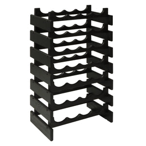 Solid Oak 28 Bottle Wine Rack (4 Colors)