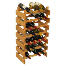 Load image into Gallery viewer, Solid Oak 28 Bottle Wine Rack (4 Colors)