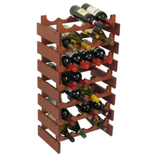 Load image into Gallery viewer, Solid Oak 28 Bottle Wine Rack (4 Colors)