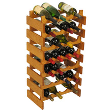 Load image into Gallery viewer, Solid Oak 28 Bottle Wine Rack (4 Colors)