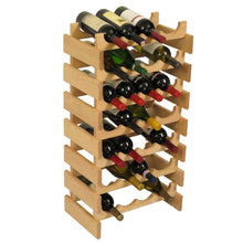 Load image into Gallery viewer, Solid Oak 28 Bottle Wine Rack (4 Colors)