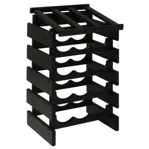 Solid Oak 15 Bottle Wine Rack with Display (4 Colors)