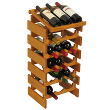 Load image into Gallery viewer, Solid Oak 18 Bottle Wine Rack with Display Top (4 Colors)