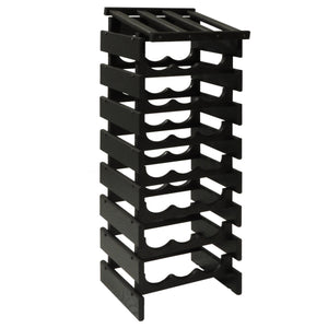 Solid Oak 24 Bottle Wine Rack with Display Top (4 Colors)