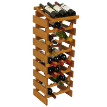 Load image into Gallery viewer, Solid Oak 24 Bottle Wine Rack with Display Top (4 Colors)