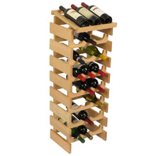 Load image into Gallery viewer, Solid Oak 24 Bottle Wine Rack with Display Top (4 Colors)