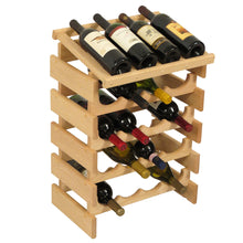 Load image into Gallery viewer, Solid Oak 20 Bottle Wine Rack with Display Top (4 Colors)