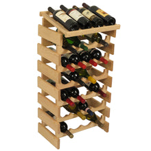Load image into Gallery viewer, Solid Oak 28 Bottle Wine Rack with Display Top (4 Colors)