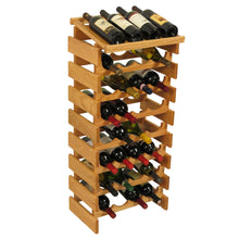 Load image into Gallery viewer, Solid Oak 32 Bottle Wine Rack with Display Top (4 Colors)