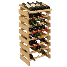 Load image into Gallery viewer, Solid Oak 32 Bottle Wine Rack with Display Top (4 Colors)